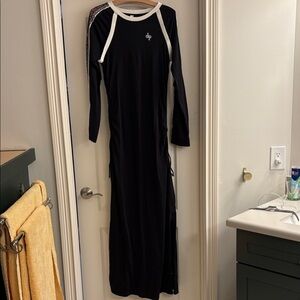 Anthropologie Black and White Long Sleeve Dress